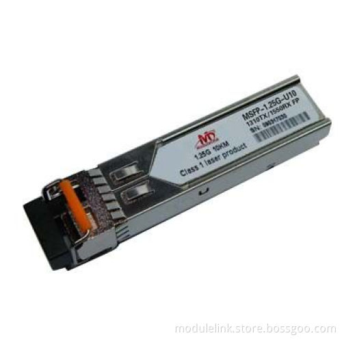 1.25G SFP Optic Module, WDM 1,310nm/1,550nm, Single Mode, 10km